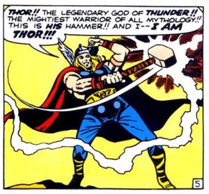 The First Panel featuring Thor. 